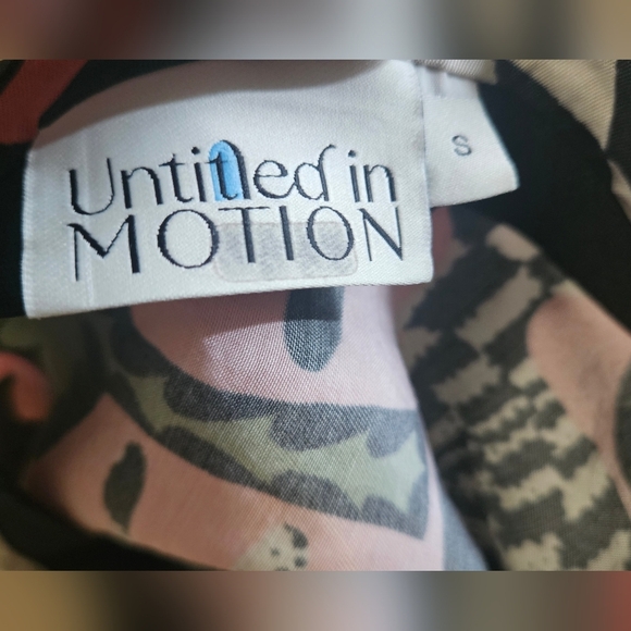 UNTITLED IN MOTION Lelaki Midi Skirt Boho Mushroom Print. Pink/green Multi. SM - Picture 10 of 16